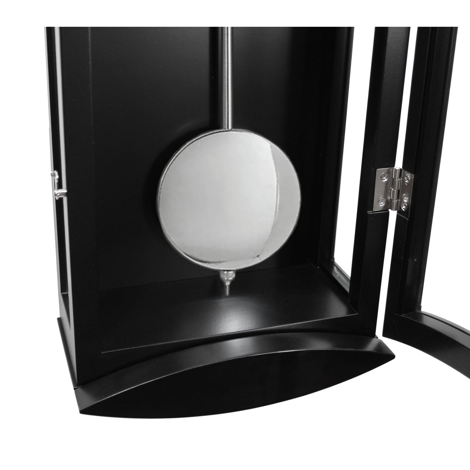Hermle MORNINGTON Mechanical Regulator Wall Clock 70650740058 with 1/2 Gong Strike, Black