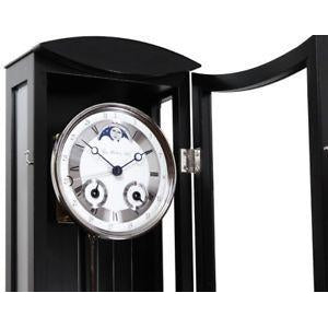 Hermle MORNINGTON Mechanical Regulator Wall Clock 70650740058 with 1/2 Gong Strike, Black
