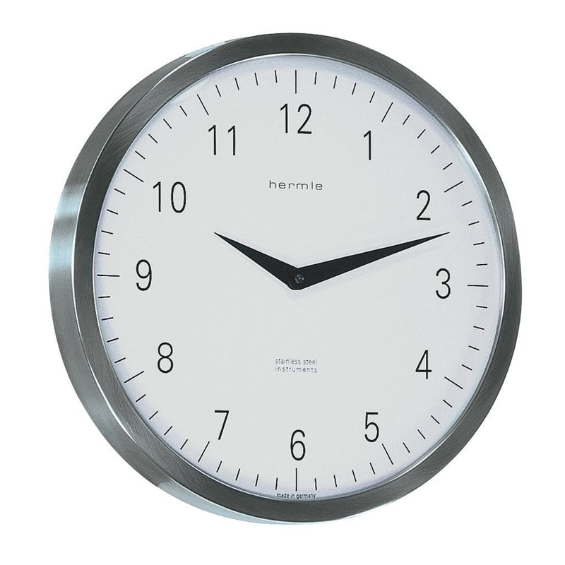 wall-clock-hermle-metropolitan-quartz-wall-clock-30466002100-stainless ...