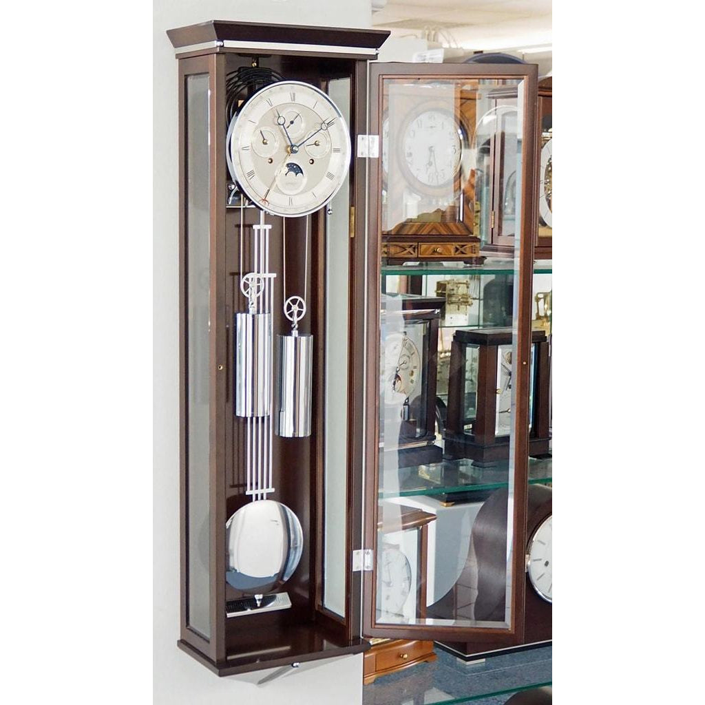 Kieninger  Charleston 2547-22-01 Weight Regulator Wall Clock, Calendar, Moonphase, Gong Strike, Walnut
