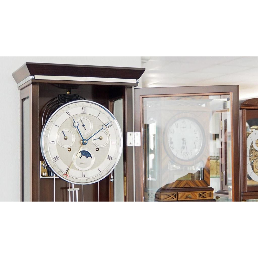 Kieninger  Charleston 2547-22-01 Weight Regulator Wall Clock, Calendar, Moonphase, Gong Strike, Walnut